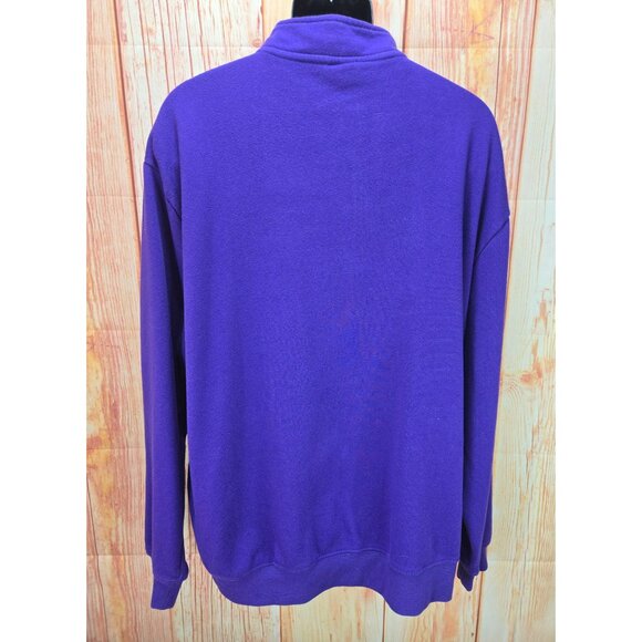 TCU Horned Frogs Colosseum Purple 1/4 Zip Fleece Sweater 3XL - Picture 2 of 7